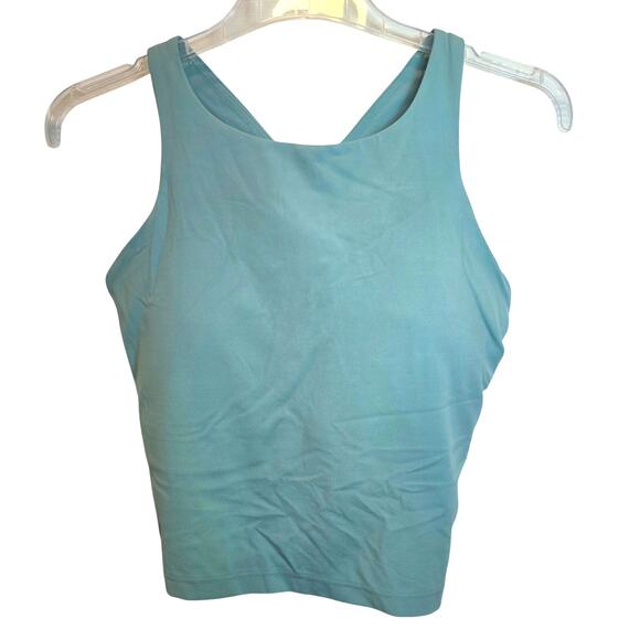 Purpose Crop Sports Bra Top D DD Large Green Racer Back Pullover Active Yoga - Picture 3 of 9